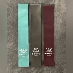 Resistance Bands Set - Teal, Gray, Burgundy